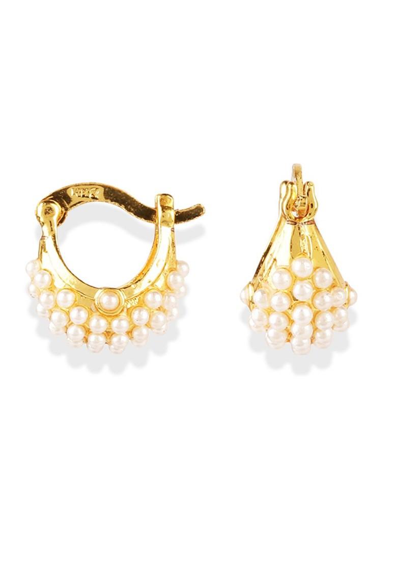 Gold Plated Contemporary Hoop Earrings