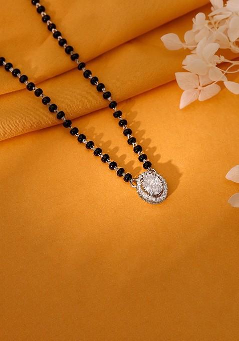 Indya X Giva 925 Sterling Silver Rhodium Plated Mangalsutra