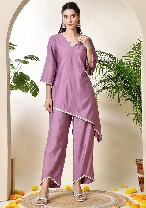 V Neck Tunic And Trouser Co Ords