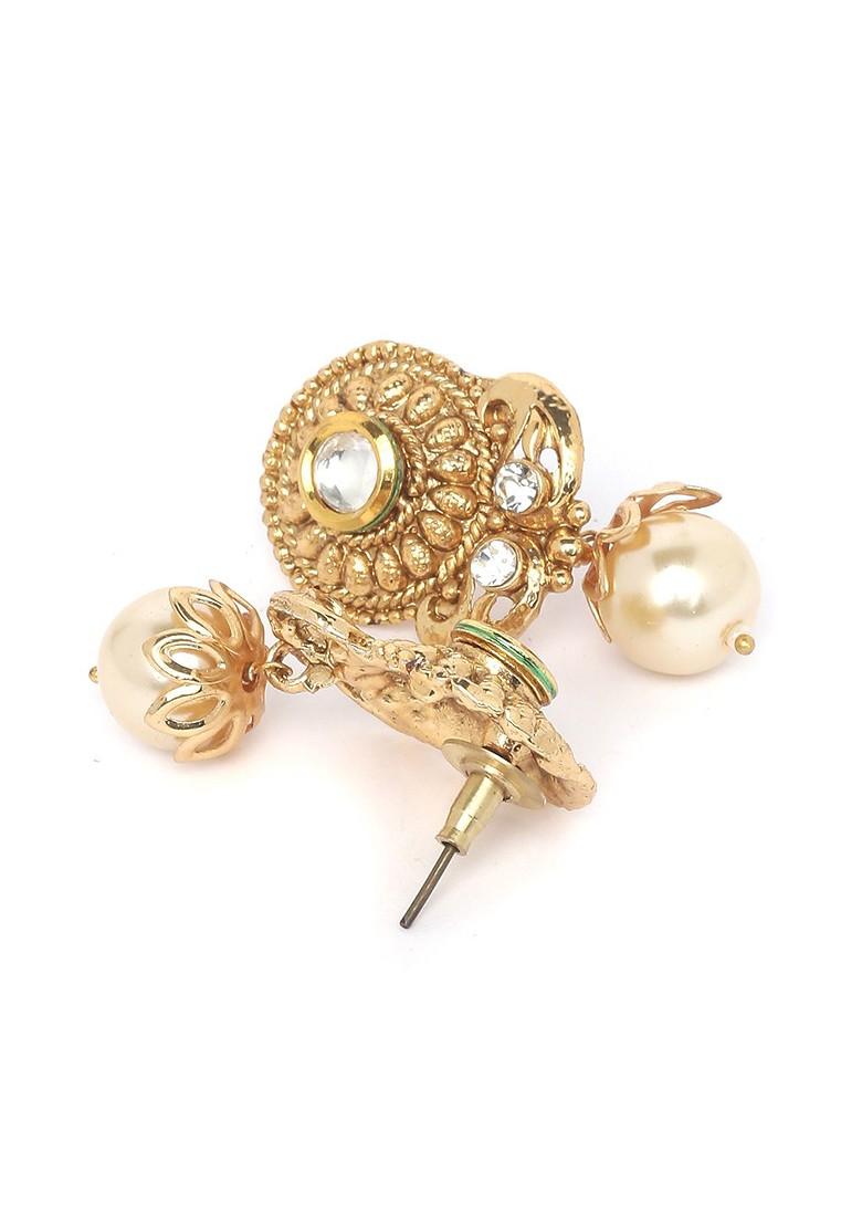 Gold Plated Kundan Handcrafted Jewellery Set