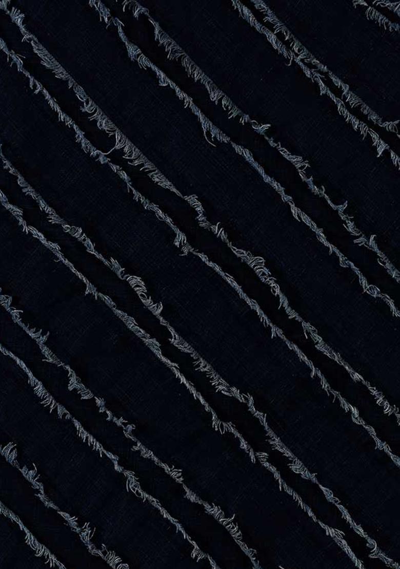 Blue Patchwork Cotton Denim Skirt - Indya