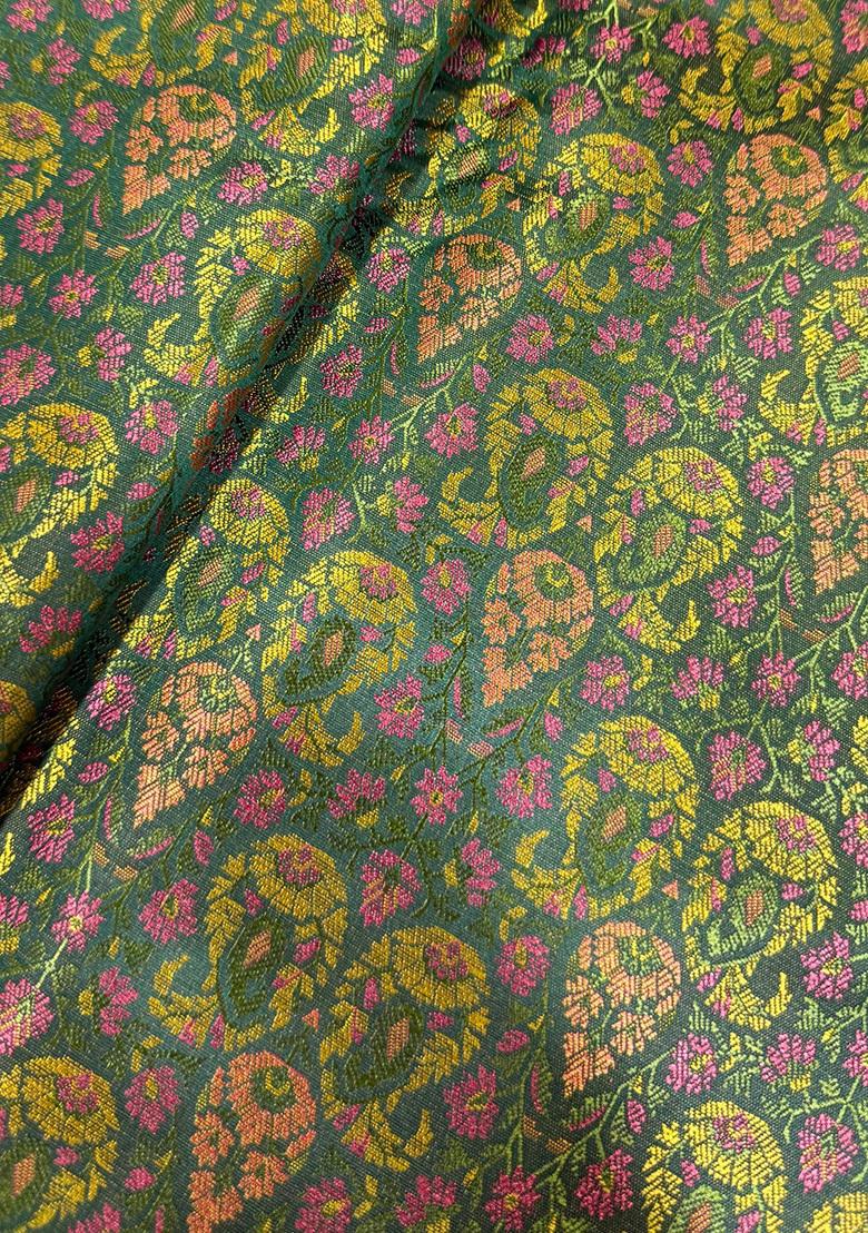 Green Jacquard  Skirt - Indya