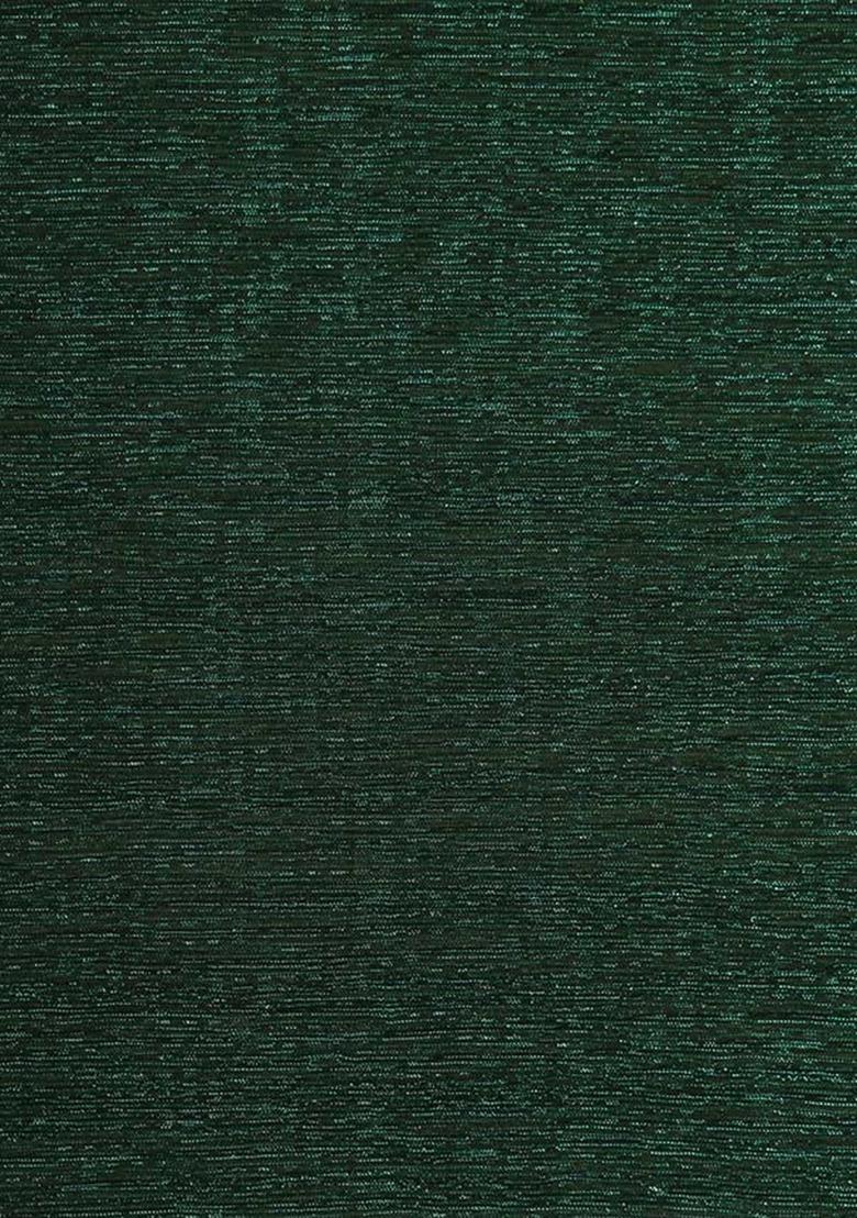 Girls Bottle Green Self Design Blouse Polyester Fusion Set - Indya