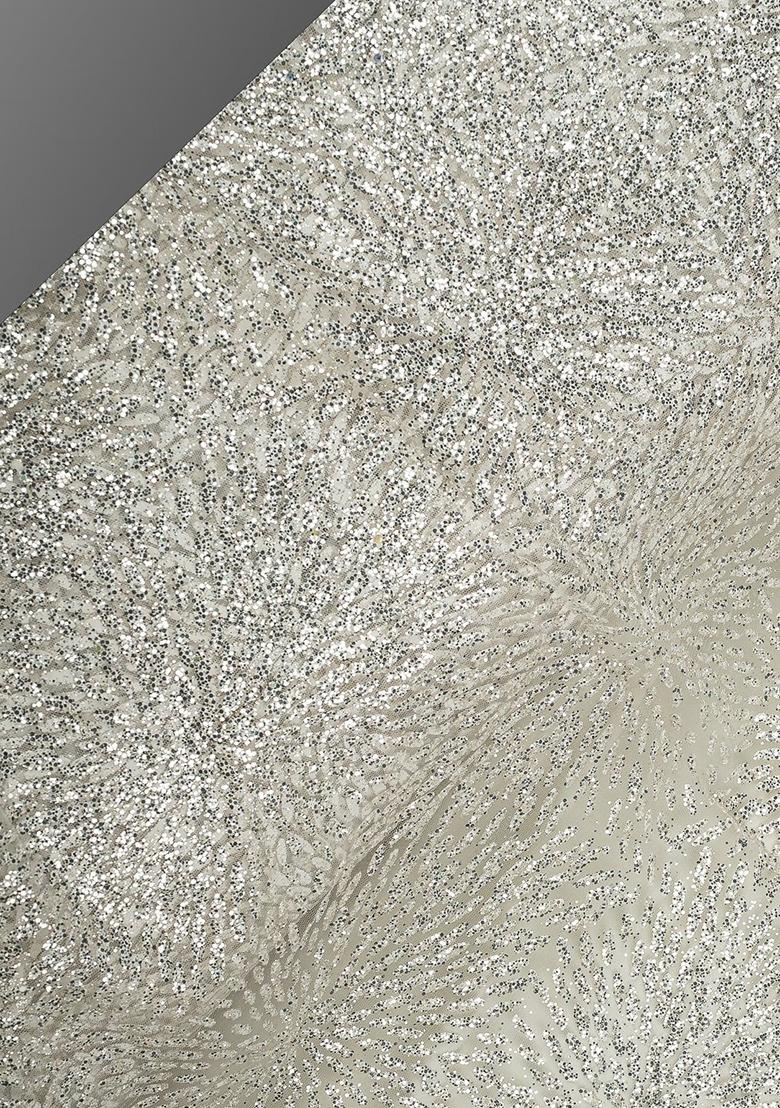 Girls Cream Embroidered Net Lehenga Set - Indya