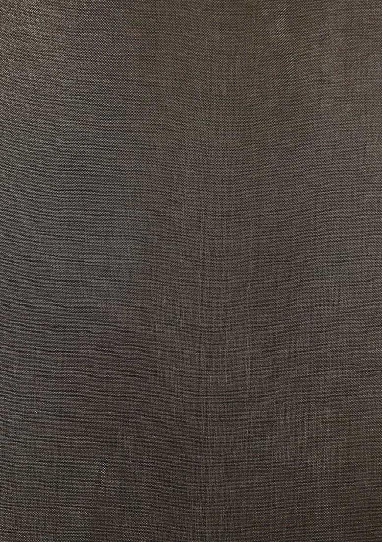 Girls Brown Solid Tissue Pre Draped Saree Set