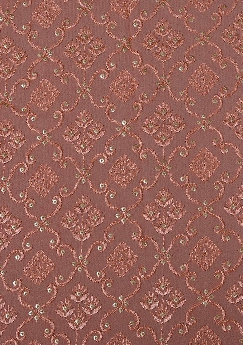 Girls Maroon Embroidered Georgette Sharara Set - Indya