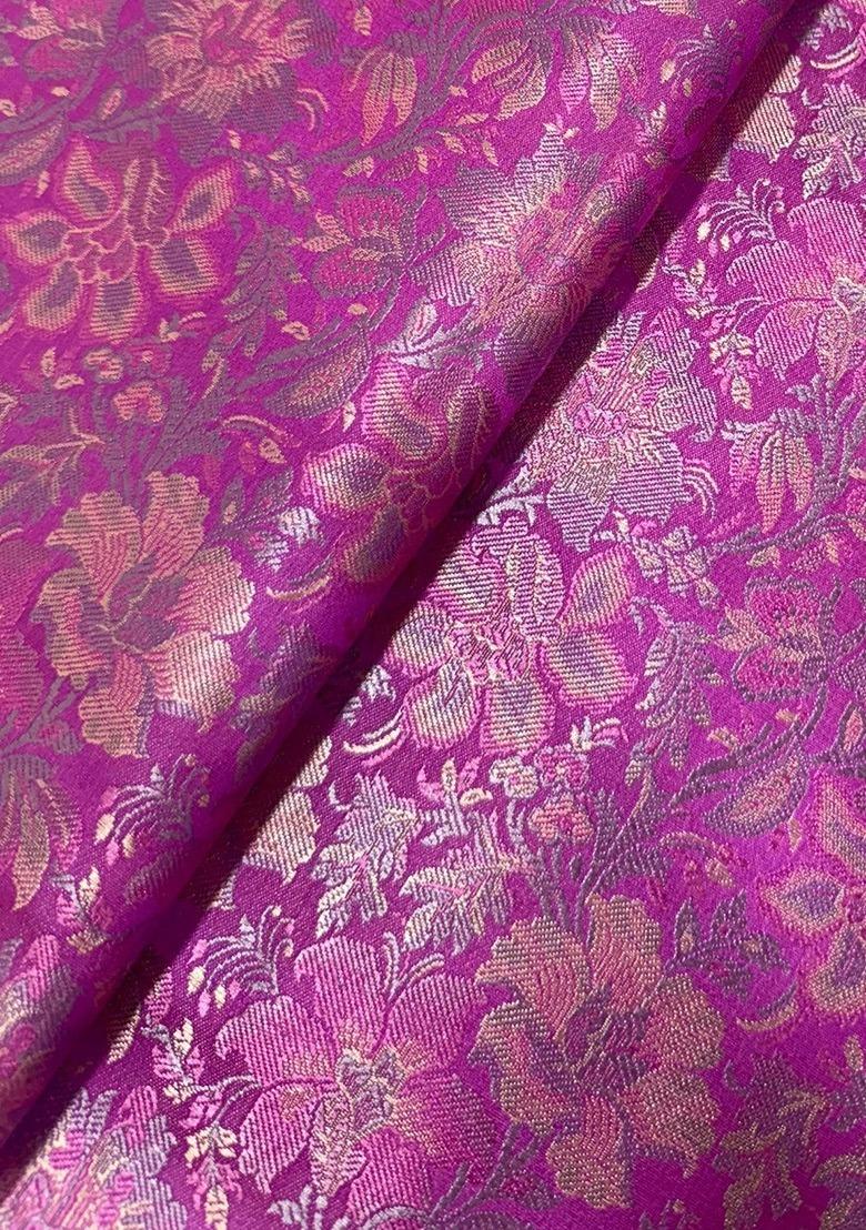 Girls Magenta Jacquard Jumpsuit - Indya