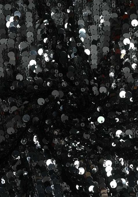 Girls Black Embellished Net Lehenga Set