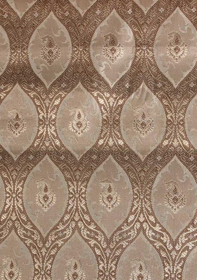 Girls Gold Brocade Lehenga Set