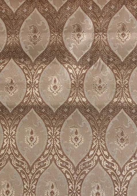 Girls Gold Brocade Lehenga Set