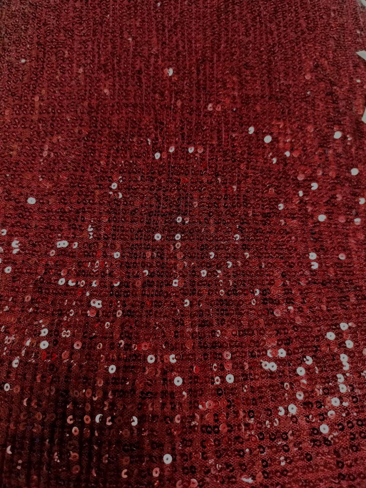 Girls Wine Sequin Net Lehenga Set