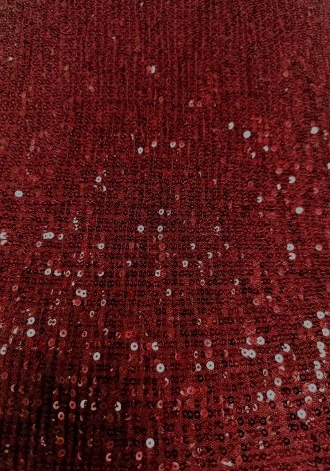 Girls Wine Sequin Net Lehenga Set