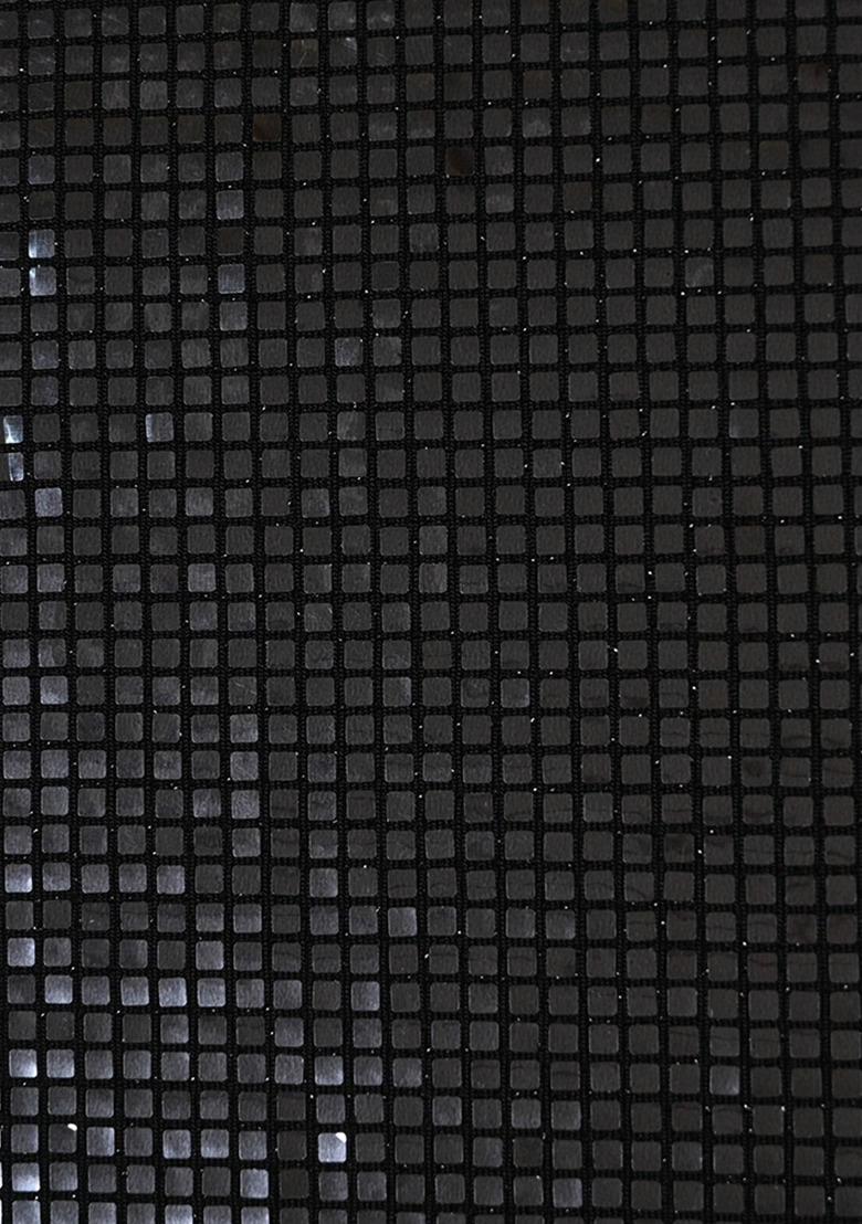 Girls Black Embellished Satin Lehenga Set - Indya