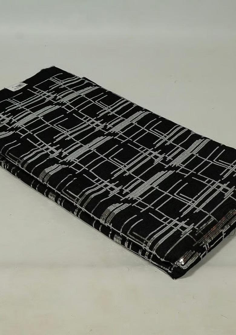 Girls Black Sequin Denim Co-Ord Set - Indya