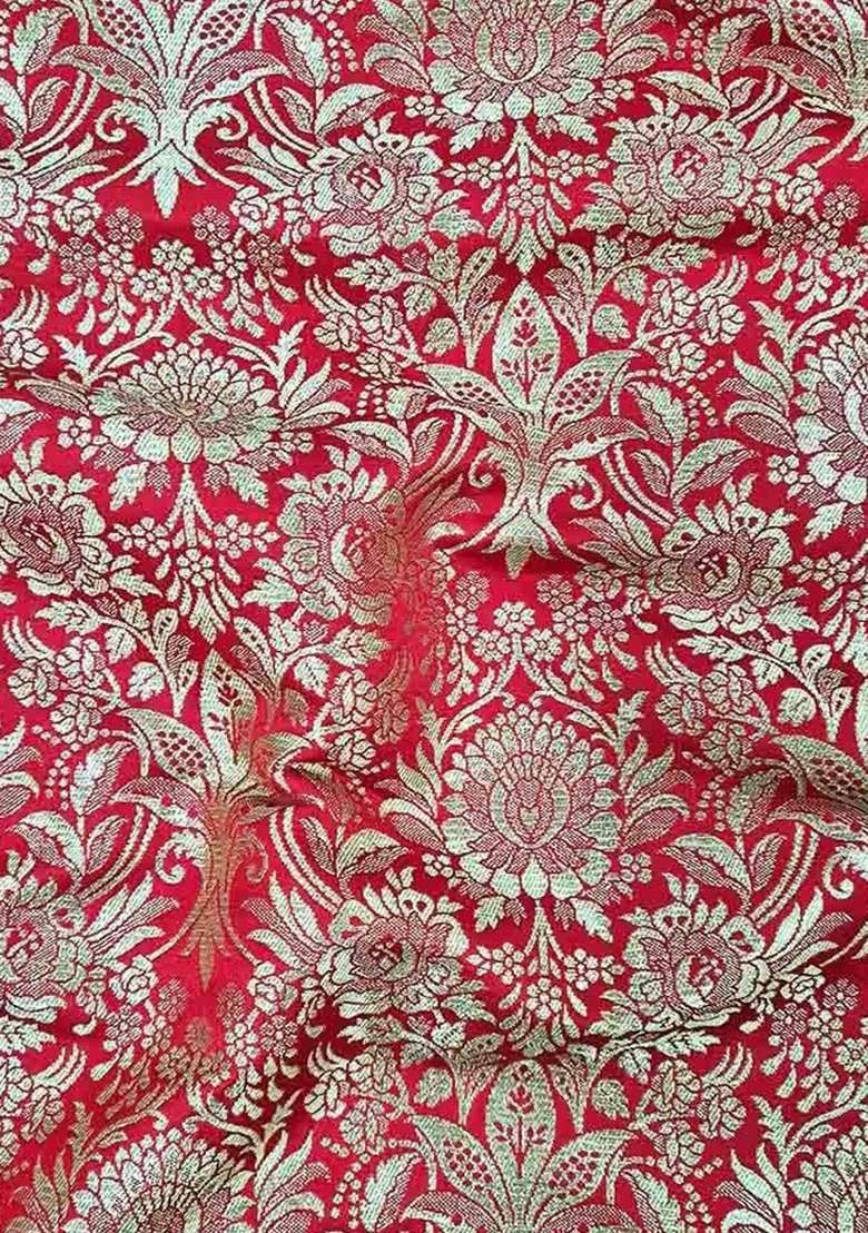 Red Georgette Embroidered Fusion Set For Girls - Indya