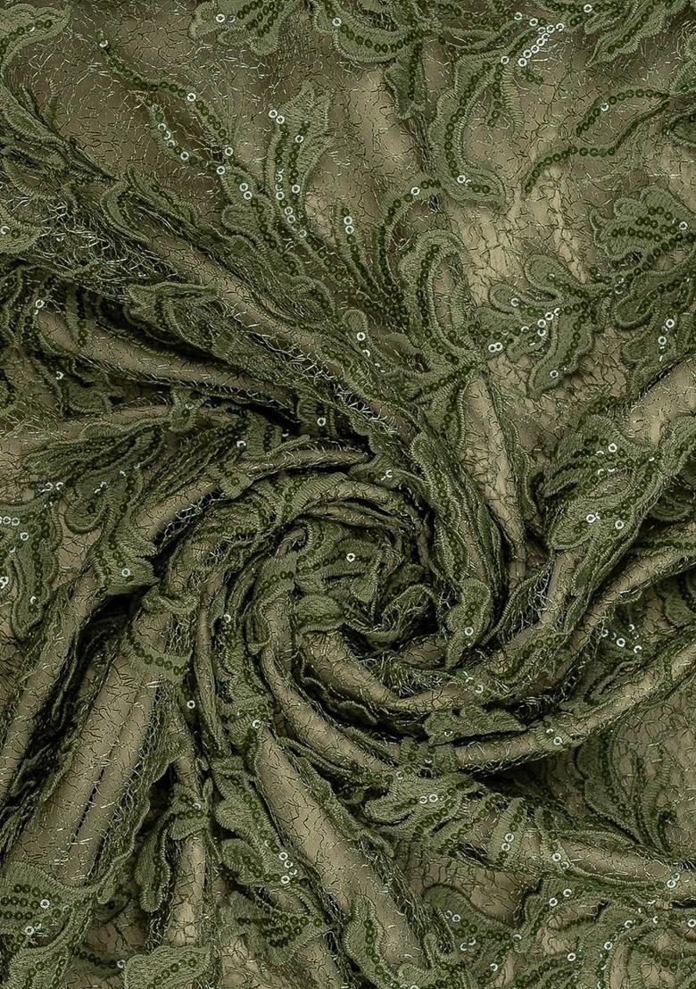 Green Georgette Embellished Sharara Set For Girls