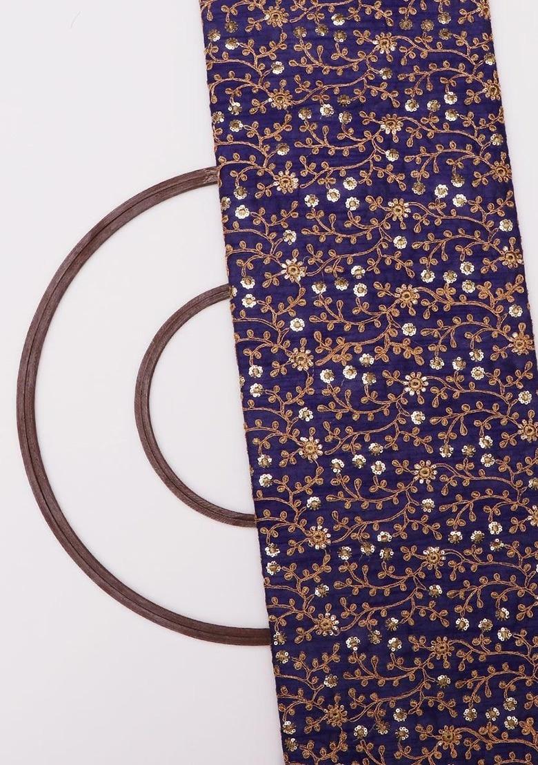 Violet Raw Silk Embroidered Sharara Set For Girls - Indya