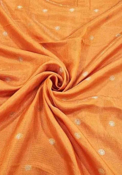 Mustard Yellow Tissue Embroidered Sharara Set For Girls