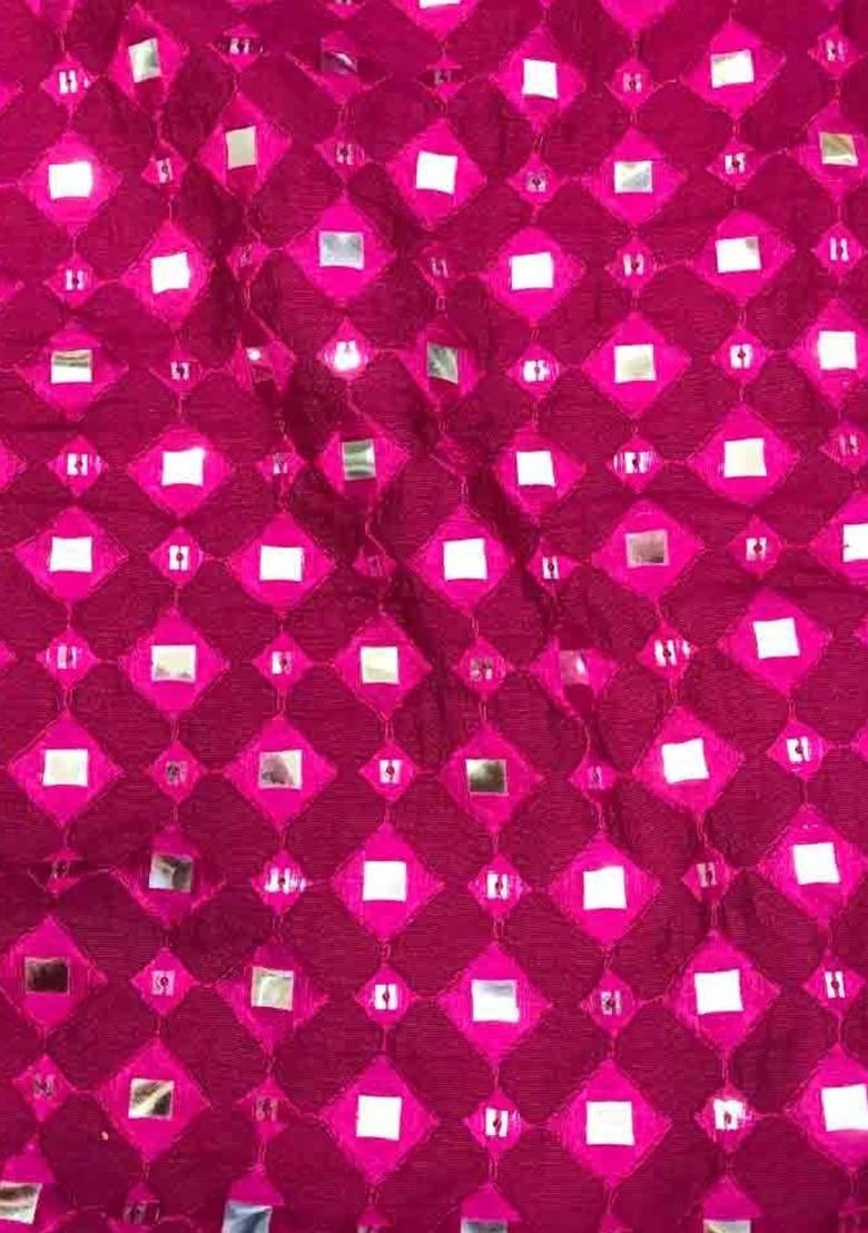 Magenta Pink Silk Embellished Sharara Set For Girls