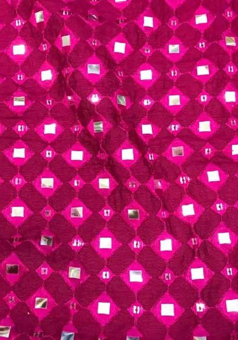 Magenta Pink Silk Embellished Sharara Set For Girls