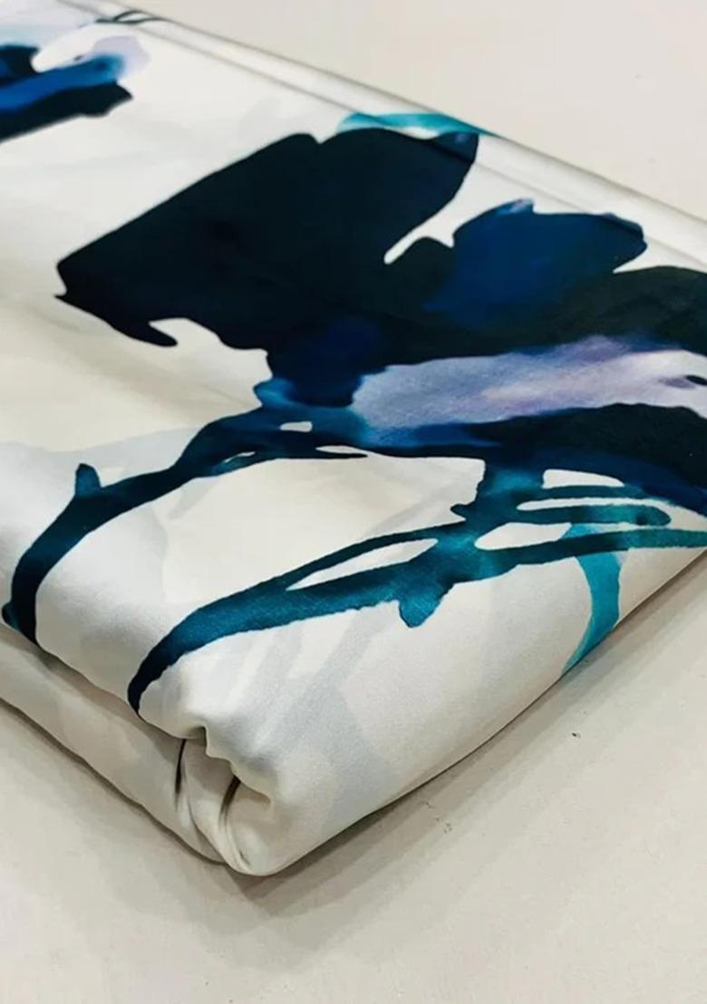 White Georgette Embroidered Lehenga Set For Girls - Indya