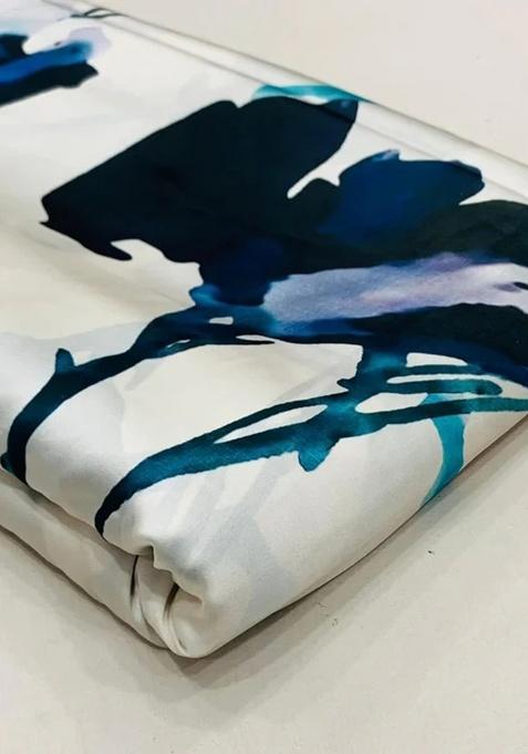 White Georgette Embroidered Lehenga Set For Girls