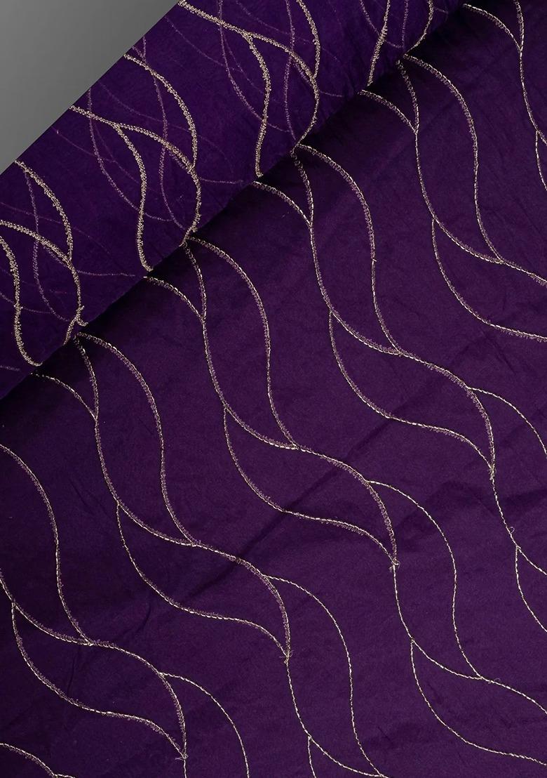 Purple Organza Embellished Lehenga Set For Girls - Indya