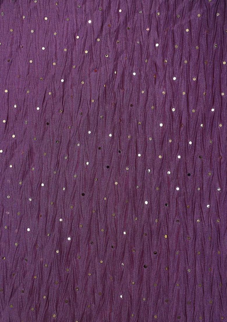 Purple Embellished Lehenga Set For Girls