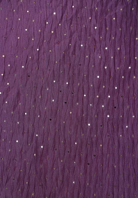 Purple Embellished Lehenga Set For Girls