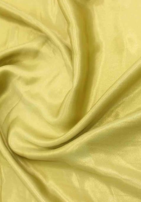Yellow Satin Textured Fusion Set For Girls