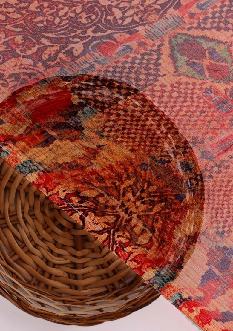 Girls Multicolor Floral Print Chiffon Fusion Set - Indya