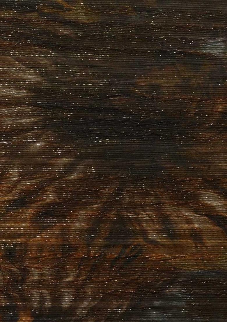 Girls Copper Abstract Print Pleated Lurex Fusion Set - Indya