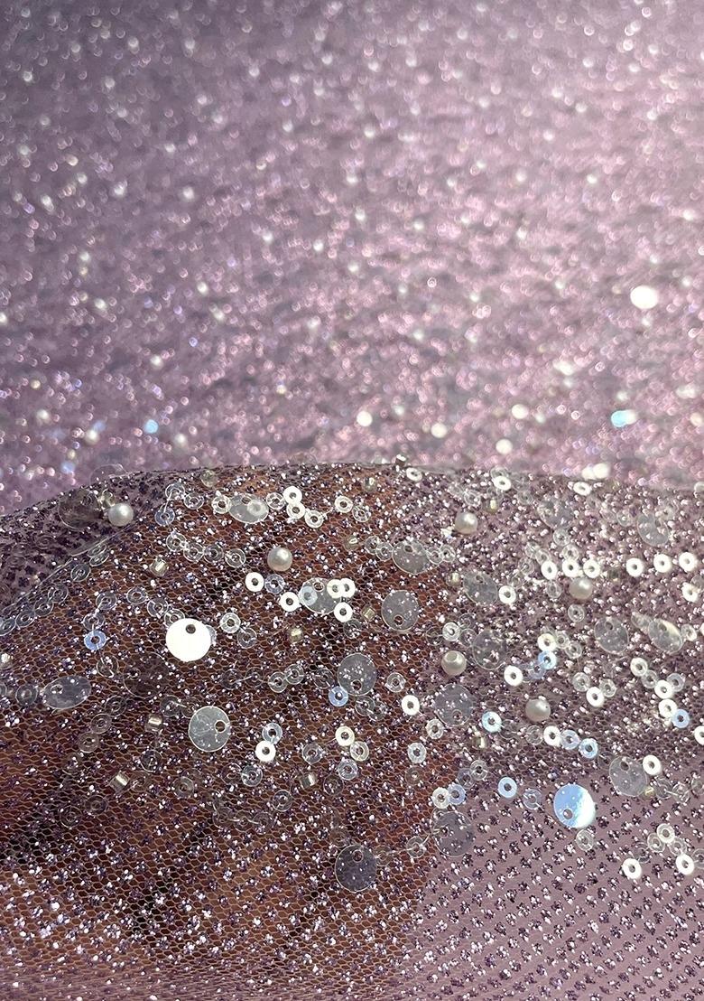 Girls Pink Embroidered Georgette Fusion Set - Indya