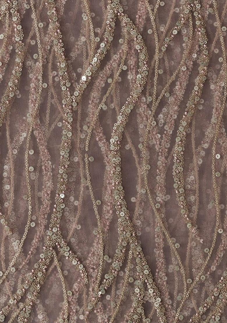 Girls Mauve Sequin Georgette Fusion Set - Indya