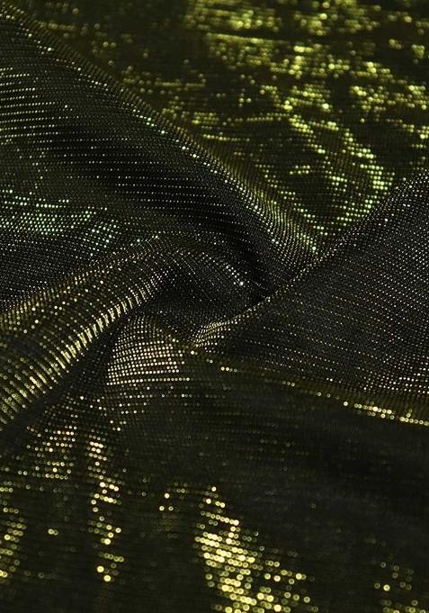 Girls Green Self Design Fusion Set