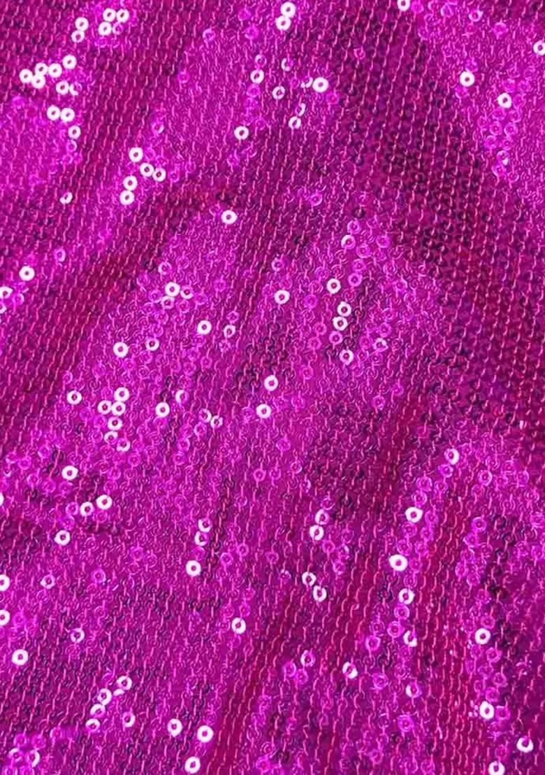 Girls Hot Pink Sequin Georgette Fusion Set - Indya