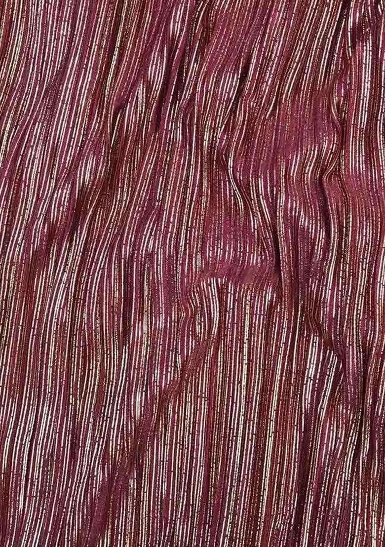Girls Maroon Solid Satin Fusion Set - Indya