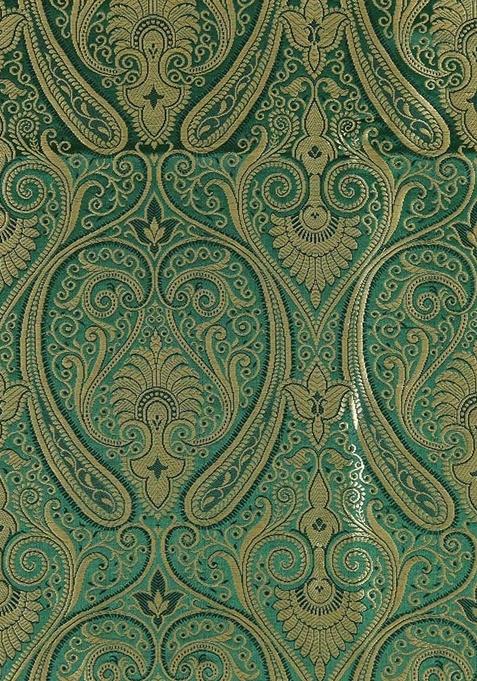 Girls Green Brocade Kurta Set