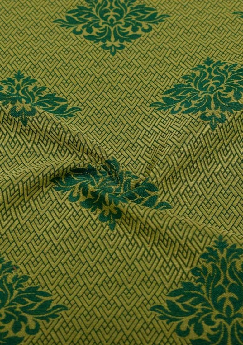 Girls Light Green Brocade Kurta Set