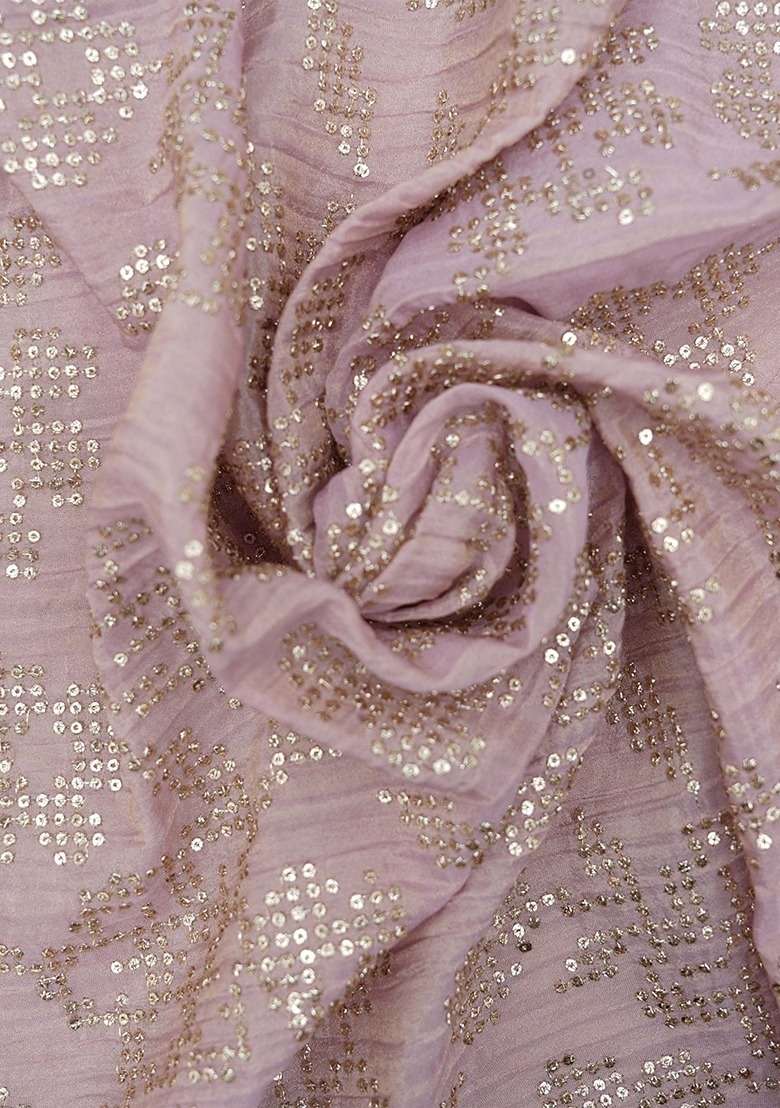 Girls Lilac Embellished Georgette Fusion Set - Indya