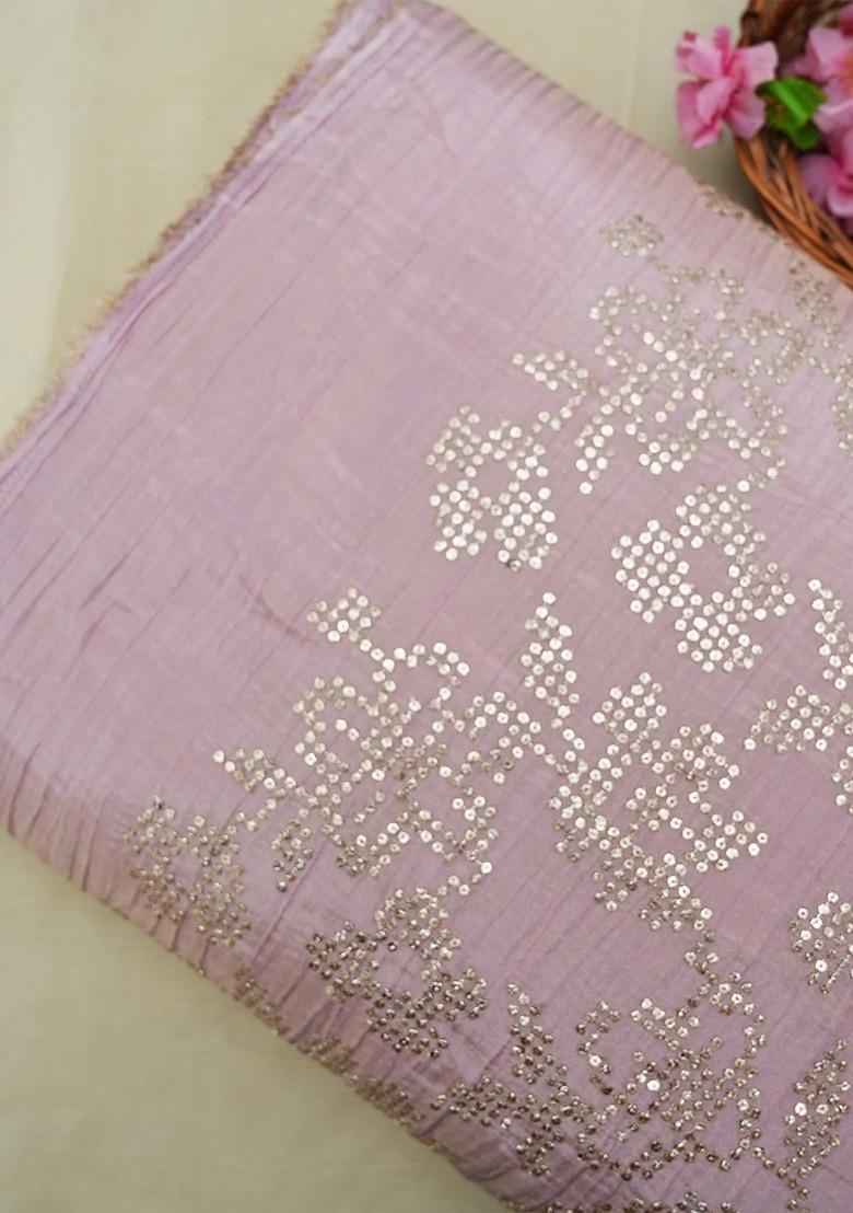 Girls Lilac Embellished Georgette Fusion Set - Indya