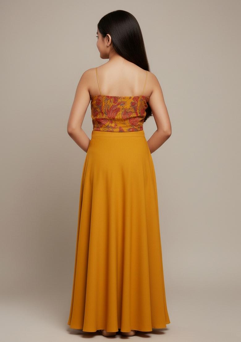 Girls Wine Embroidered Georgette Sharara Set - Indya