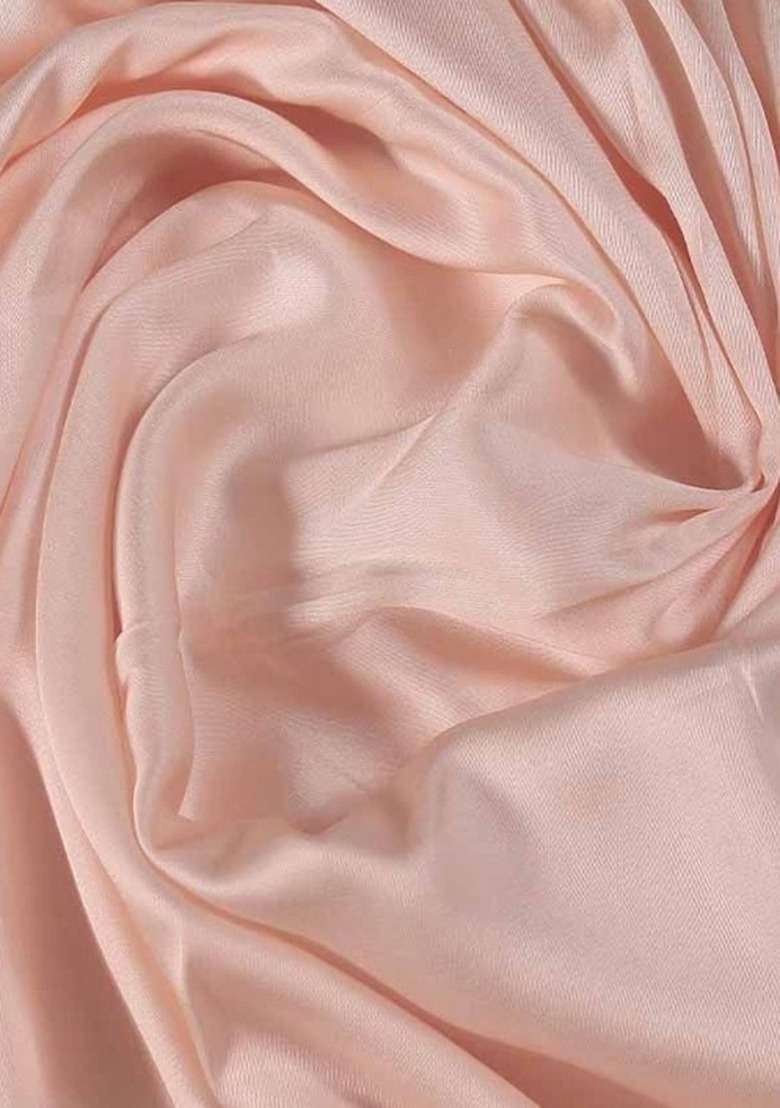 Girls Pink Solid Cotton Fusion Set - Indya
