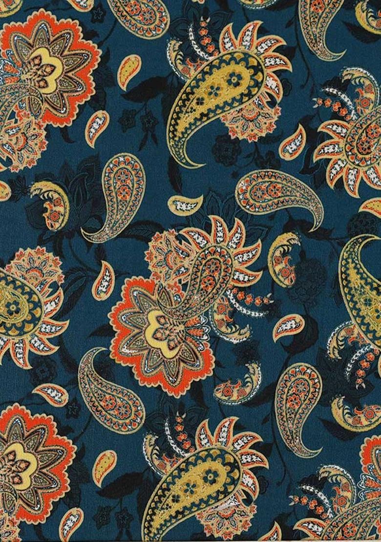 Girls Multicolor Floral Print Satin Lehenga Set