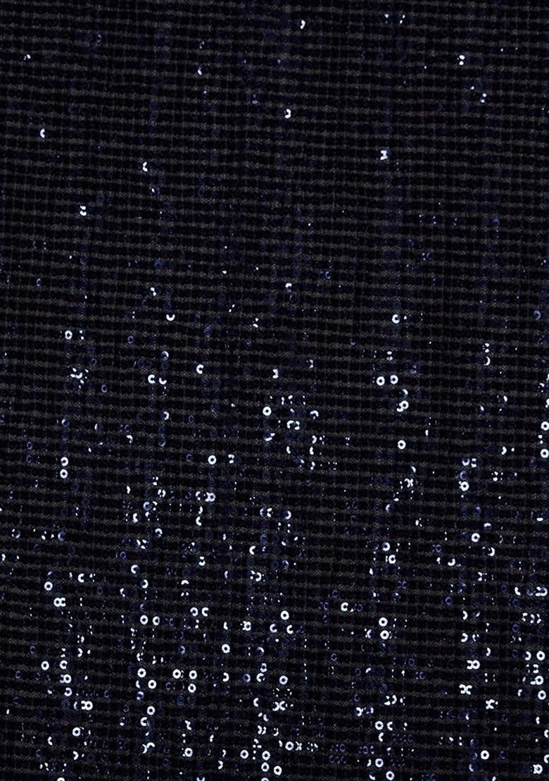 Girls Black Sequin Net Lehenga Set