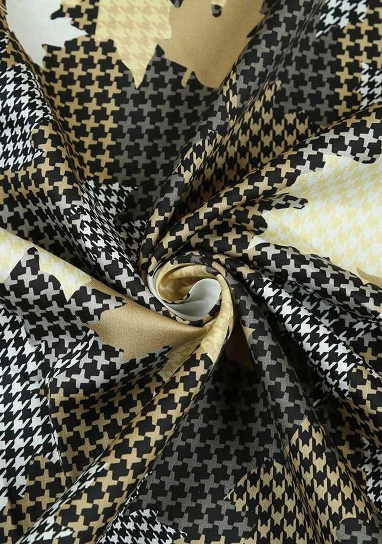 Girls Green Floral Print Cotton Dress