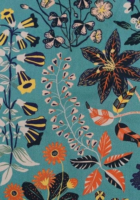 Girls Multicolor Floral Print Cotton Dress