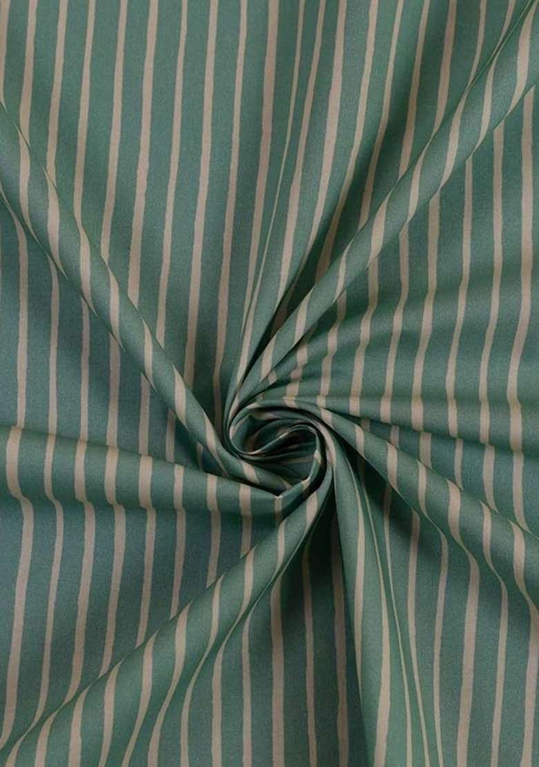 Girls Green Striped Poplin Jumpsuit - Indya