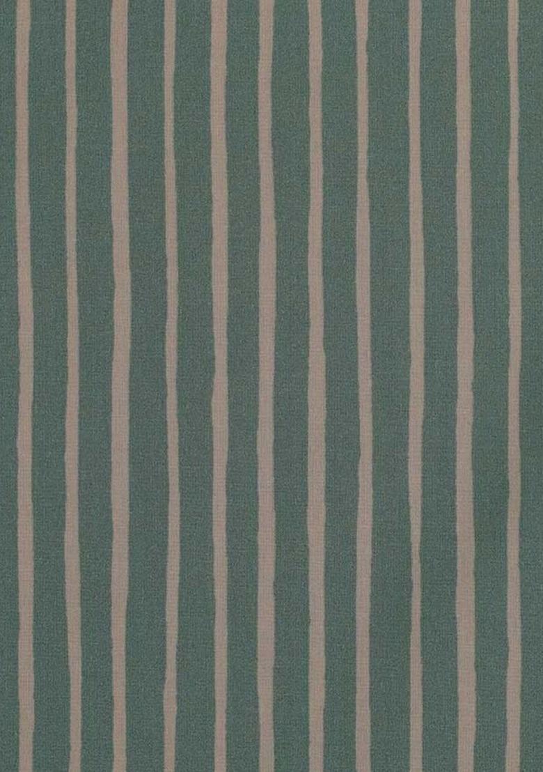 Girls Green Striped Poplin Jumpsuit - Indya