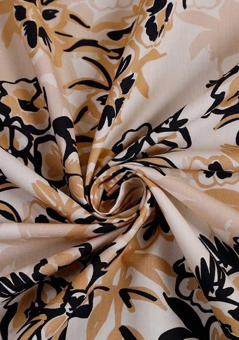 Girls Multicolor Floral Print Poplin Jumpsuit